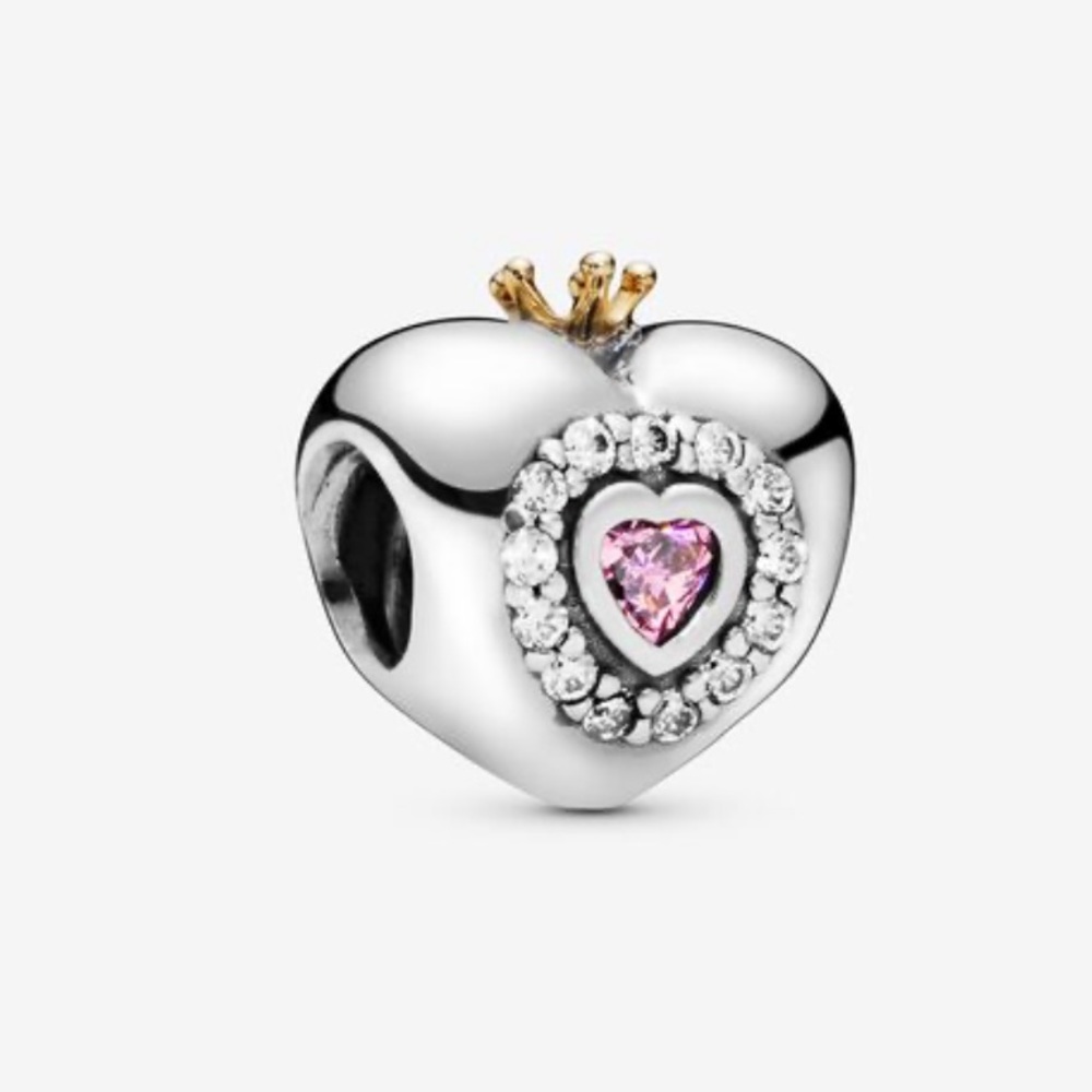 Pandora pink princess heart charm
